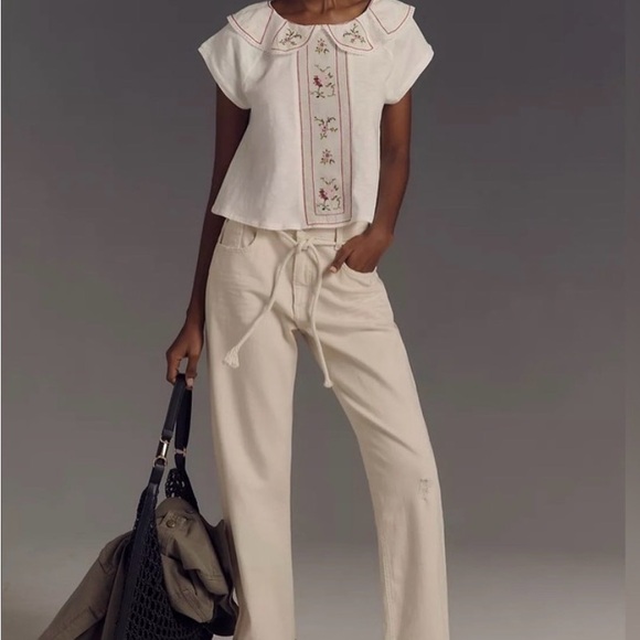 Anthropologie Embroidered
Collar Tee - Picture 3 of 3
